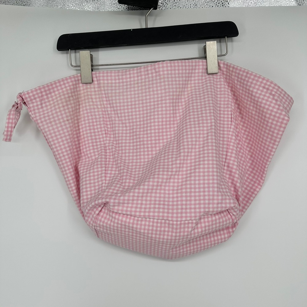 Pottery Barn Pink Gingham Fabric Storage Bag Liner Nursery Large Cottagecore